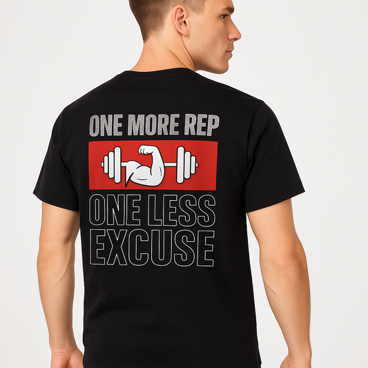 "One More Rep, One Less Excuse"- T SHIRT